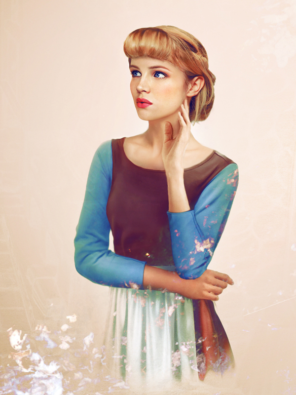 Cinderella Realistic Disney Characters Art [Source: JIRKA VINSE JONATAN VÄÄTÄINEN] 